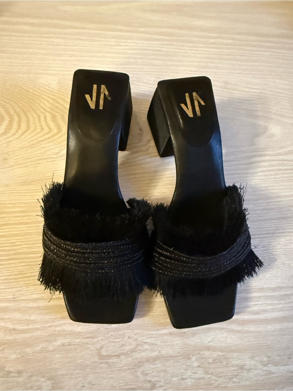 Silvia Cobos Macarena Sandals In Black Fringe Size 37 View 2